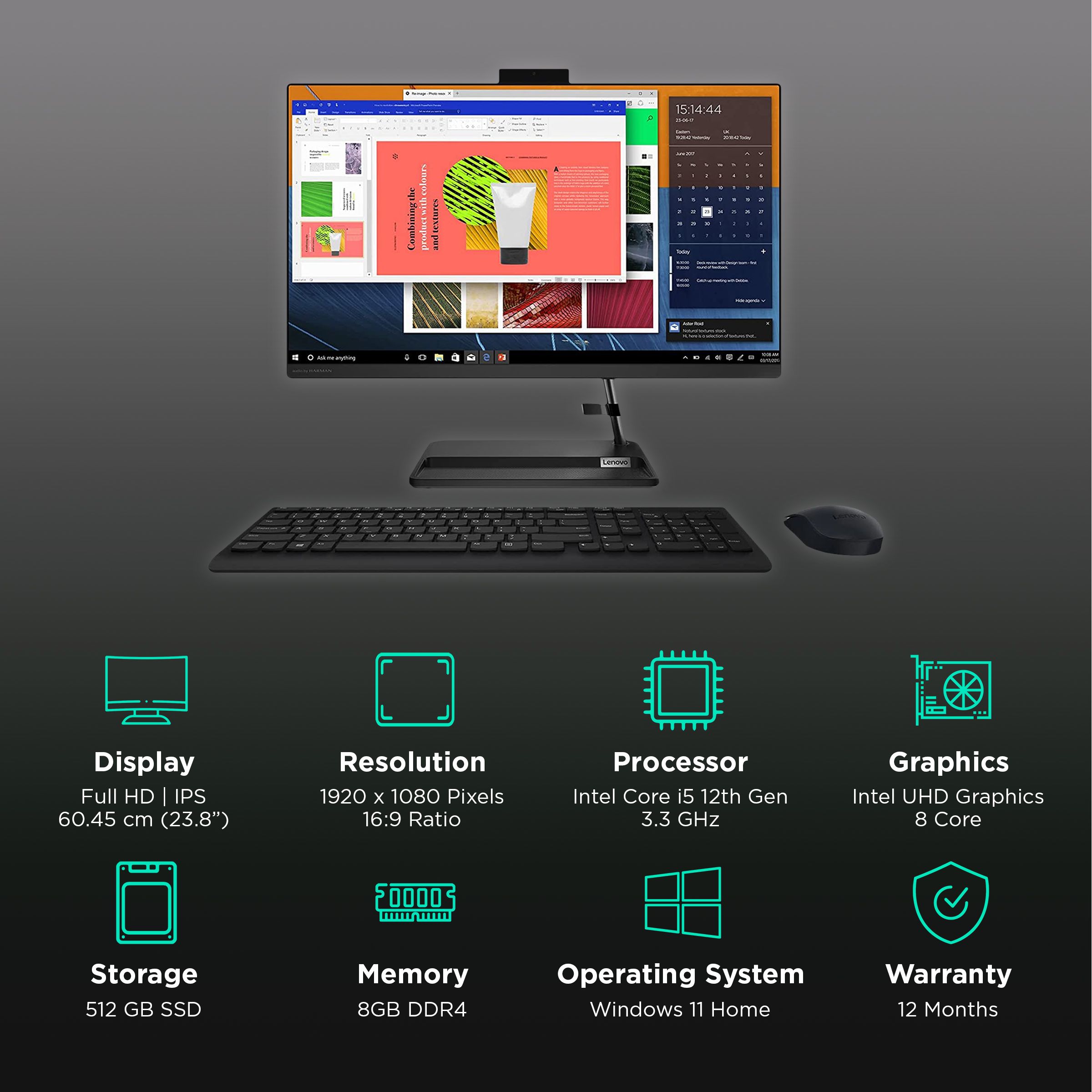 Buy Lenovo IdeaCentre AIO 3 24IAP7 23.8 Inch Full HD IPS Display